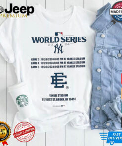 New York Yankees MLB World Series 2024 Game 4 10 29 Game 5 10 30 At Yankee Stadium t shirt