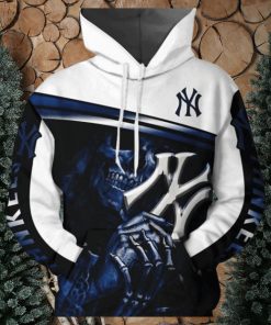 New York Yankees Nfl Football Mlb Skull 3d Hoodie