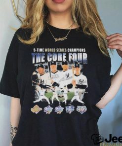 New York Yankees The Core Four 5 Time World Series Champions Signatures T shirt