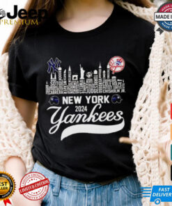 New York Yankees players city skyline 2024 ALCS shirt