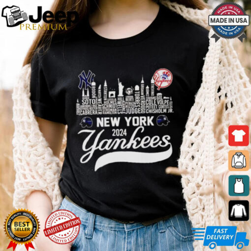 New York Yankees players city skyline 2024 ALCS shirt