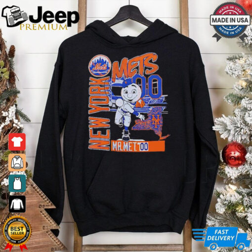 New York baseball Mr Met throw back shirt