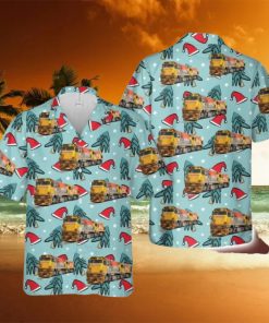 New Zealand Kiwirail Emd G22 # 7008 Locomotive Christmas Button Down Hawaiian Shirt Trend Summer