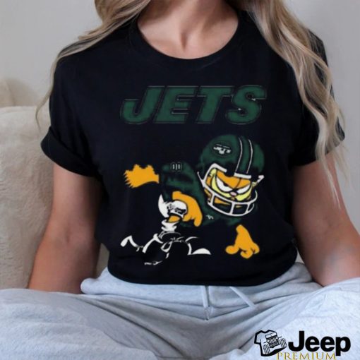 New york jets garfield cat grumpy football player shirt