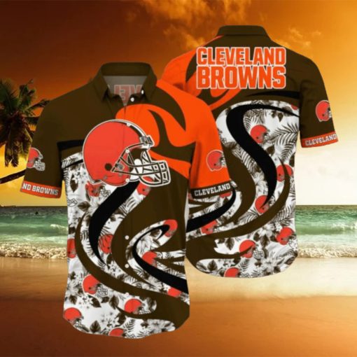 Nfl Cleveland Browns Hawaiian Shirt 3D Printed Aloha Beach Shirt