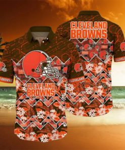 Nfl Cleveland Browns Hawaiian Shirt 3D Printed Aloha Shirt For Men Women Tropical Style