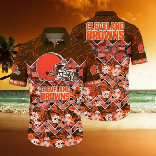 Nfl Cleveland Browns Hawaiian Shirt 3D Printed Aloha Shirt For Men Women Tropical Style