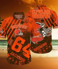 Nfl Cleveland Browns Hawaiian Shirt 3D Printed Aloha Shirt For Men Women