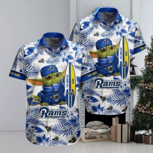 Nfl Los Angeles Rams Baby Yoda Style Hot Trends Summber Trendy Hawaiian Shirt V4 Aloha Shirt