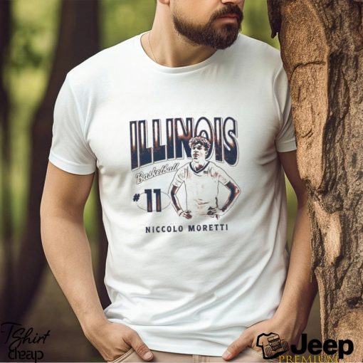 Niccolo Moretti 11 University of Illinois basketball shirt