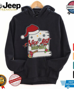 Nice List Dropout Retro Funny Naughty List Christmas Crewneck shirt