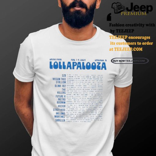 Nice Lollapalooza Tour August 1 4 2024 Grant Park Chicago IL Event Shirt