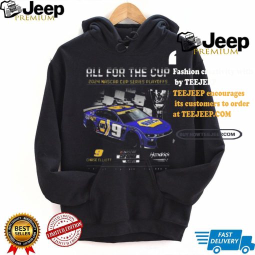 Nice Men’s Chase Elliott Hendrick Motorsports Team Collection Black 2024 NASCAR Cup Series Playoffs NAPA T Shirt