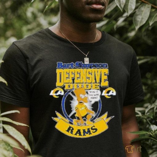 Nice NFL Los Angeles Rams Bart Simpson Defensive Dude Logo Shirt