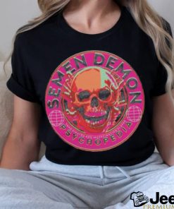 Nice Psychopedia Semen Demon a true crime podcast skull circle shirt