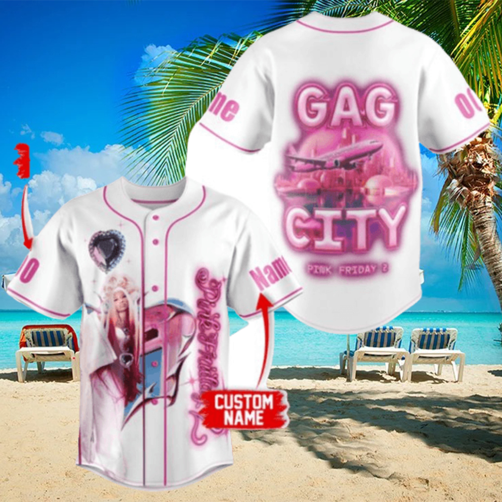 Nicki Minaj Gag City Pink Friday 2 Custom Baseball Jersey - teejeep