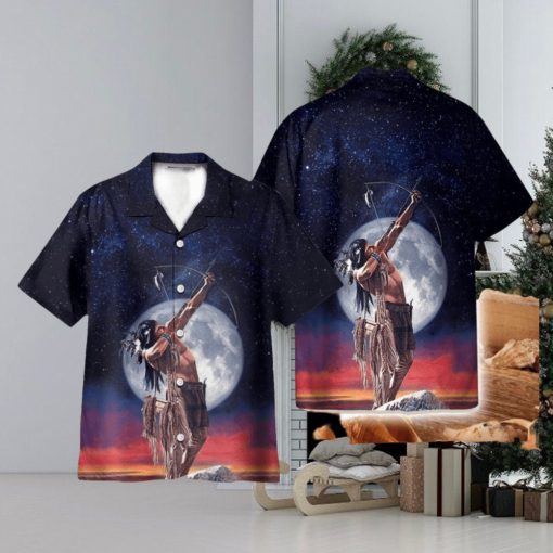 Night Hunting Amazing Native American 3D Hawaiian Shirt Holiday Gift