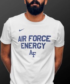 Nike White Air Force Falcons 2024 On Court Bench Long Sleeve T Shirt
