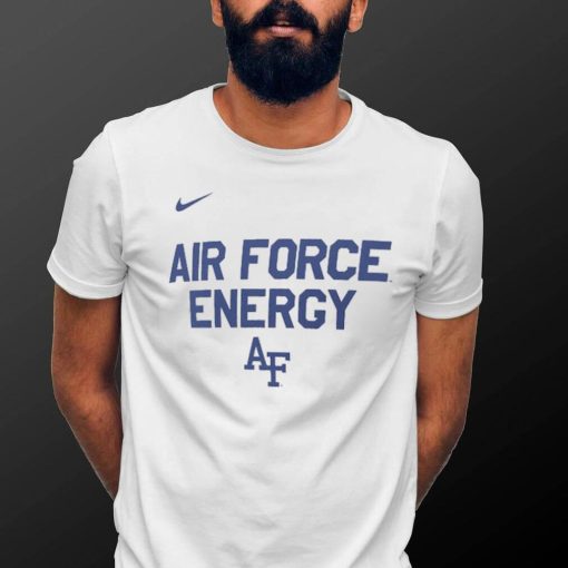 Nike White Air Force Falcons 2024 On Court Bench Long Sleeve T Shirt