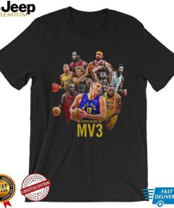 Nikola Jokic MV3 Join 3 Times MVP Iconic Players A Milestone Of His Career Unisex T Shirt