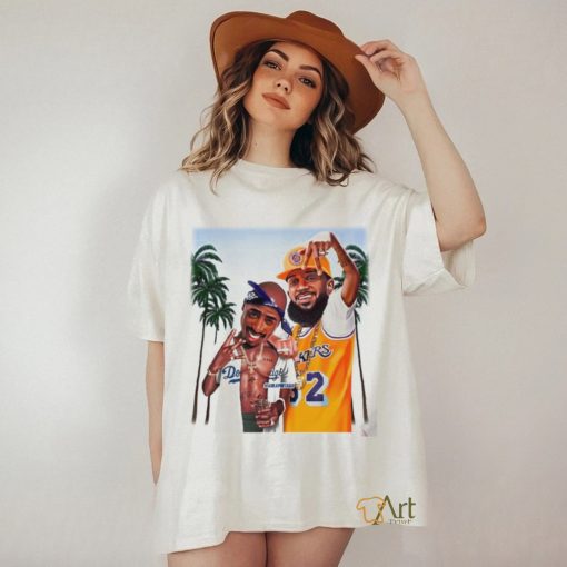 Nipsey Hussle Lakers and 2PAC Dodgers holiday summer art shirt