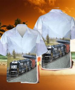 Norfolk Southern Railway Airy Button Down Hawaiian Shirt Trend Summer