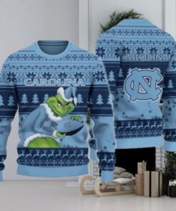 North Carolina Tar Heels Grinch Ugly Christmas Sweater