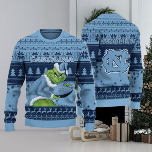 North Carolina Tar Heels Grinch Ugly Christmas Sweater