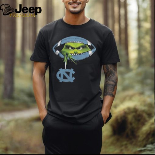 North Carolina Tar Heels Shop NCAA Grinch Hold North Carolina Tar Heels Football T Shirt