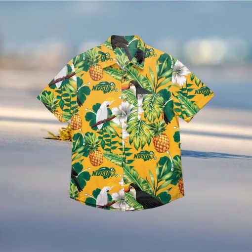 North Dakota State Bison Floral Hawaiian Shirt
