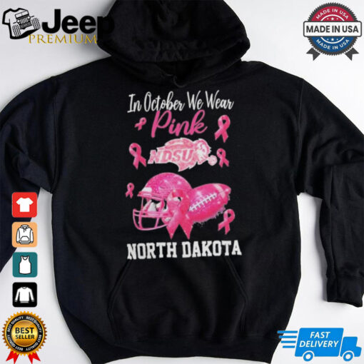 North Dakota State Bison In October We Wear Pink Breast Cancer Awareness Logo shirt