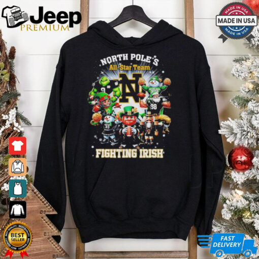 North Pole’s all star team Fighting Irish Christmas shirt