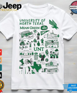 North Texas Mean Green Vive La Fete Impressions Artwork shirt featuring bold graphic design and team spirit, perfect for North Texas fans and sports enthusiasts.