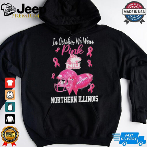 Northern Illinois Huskies In October We Wear Pink Breast Cancer Awareness Logo shirt