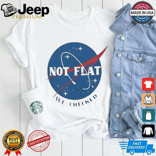 Not Flat We Checked Logo T shirt