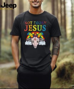 Not Today Jesus Satan Goat Satanic Pride Rainbow T Shirt