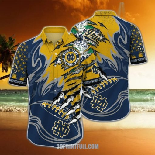 Notre Dame Fighting Irish 3D Hawaiian shirt Men