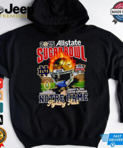 Notre Dame Fighting Irish Helmet Sugar Bowl 2025 shirt featuring a bold graphic of the Notre Dame helmet, with 