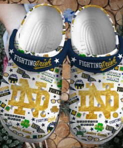 Notre Dame Fighting Irish NCAA Sport Crocs Crocband Clogs Shoes Comfortable For Men Women and Kids – Footwearelite Exclusive