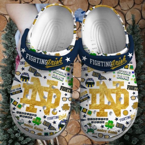 Notre Dame Fighting Irish NCAA Sport Crocs Crocband Clogs Shoes Comfortable For Men Women and Kids – Footwearelite Exclusive