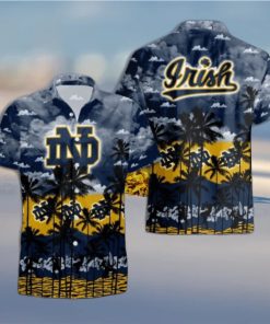 Notre Dame Fighting Irish Palms Tree Hawaiian Shirt