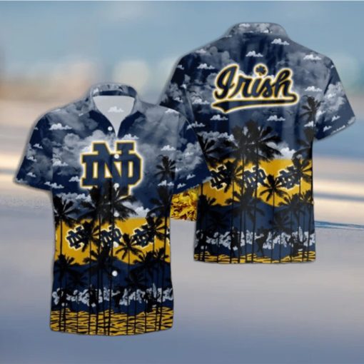 Notre Dame Fighting Irish Palms Tree Hawaiian Shirt