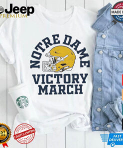 Notre Dame football 2025 Victory March helmet 2D shirt