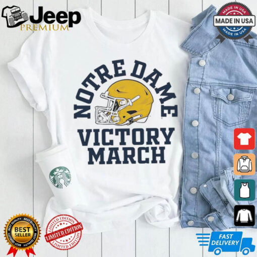 Notre Dame football 2025 Victory March helmet 2D shirt