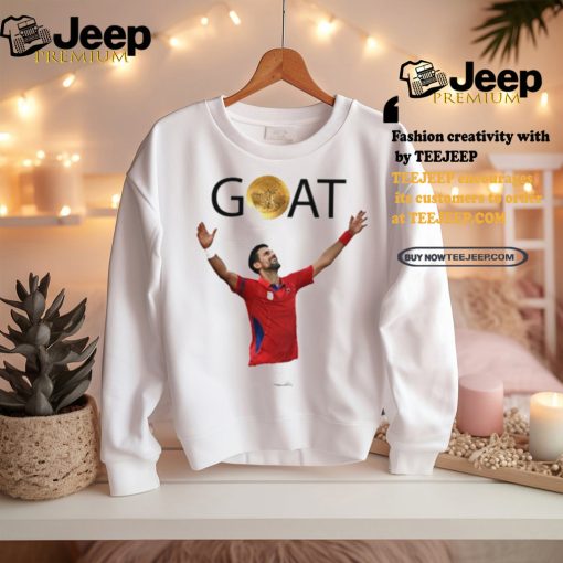 Novak Djokovic Goat Olympics Paris gold medal shirt