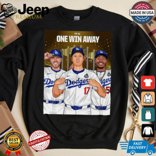 ONE WIN AWAY LA Dodgers 2024 World Series shirt