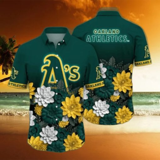 Oakland Athletics MLB Flower Hawaii Shirt And Tshirt For Fans