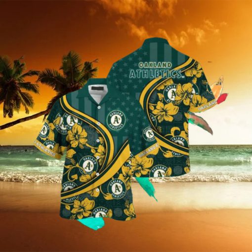 Oakland Athletics MLB Us Flag Custom Summer Aloha Hawaiian Shirt