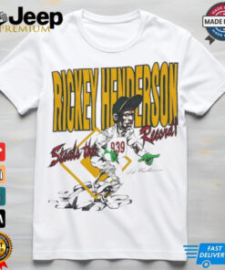 Oakland Athletics Rickey Henderson steals the 939 record player caricature shirt