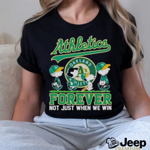 Oakland Athletics The peanuts abbey road forever not just when we win shirt